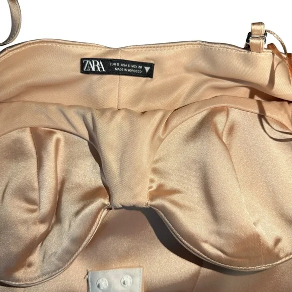 Zara Cream Satin Bodysuit NWOT - Picture 9 of 14